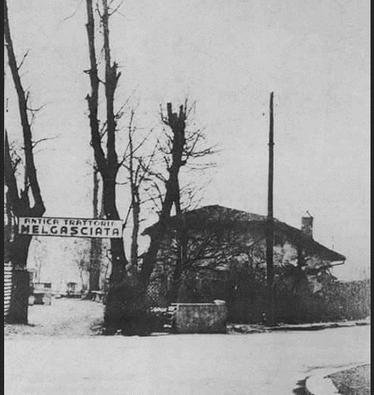 L'osteria Melgasciada, trattoria milanese  tipica anche d'inverno con la neve